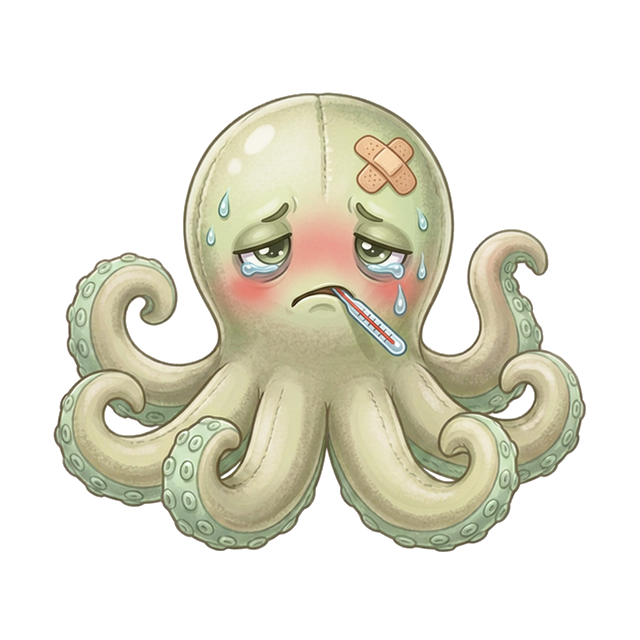 Sick octopus